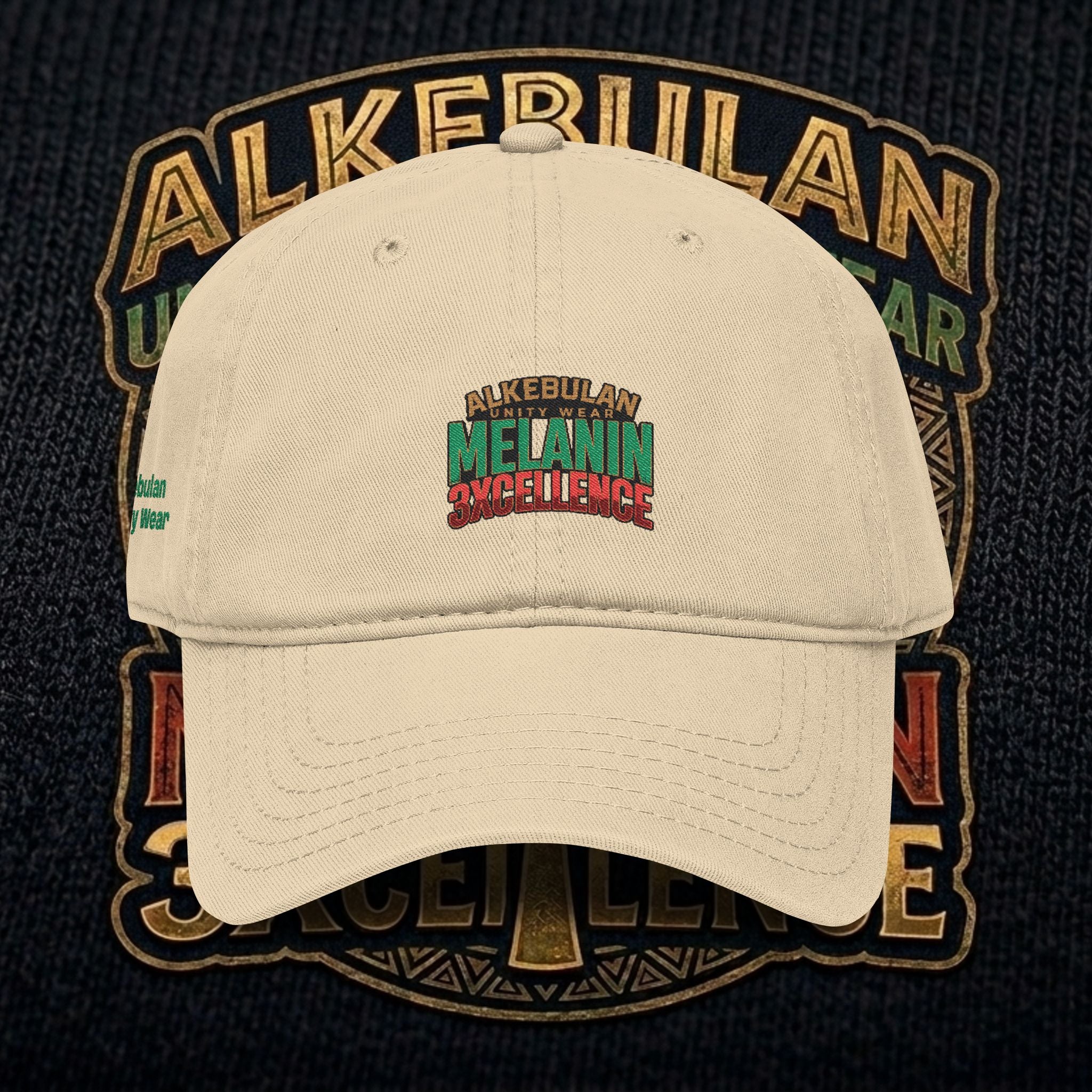 Melanin Excellence Embroidered Garment Washed Baseball Cap