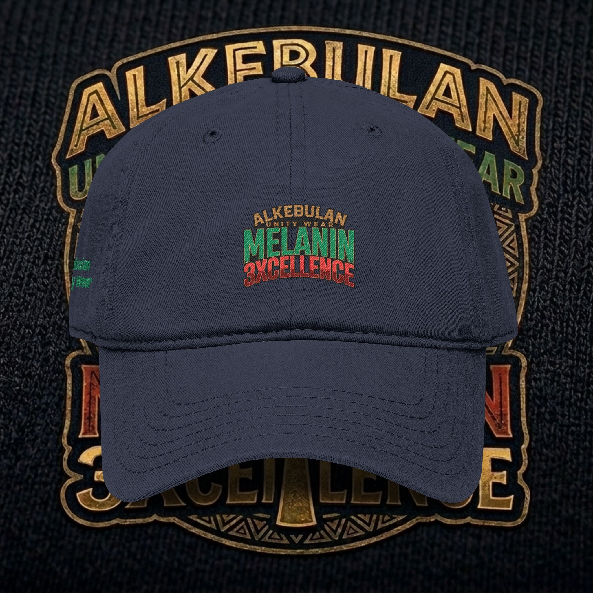 Melanin Excellence Embroidered Garment Washed Baseball Cap