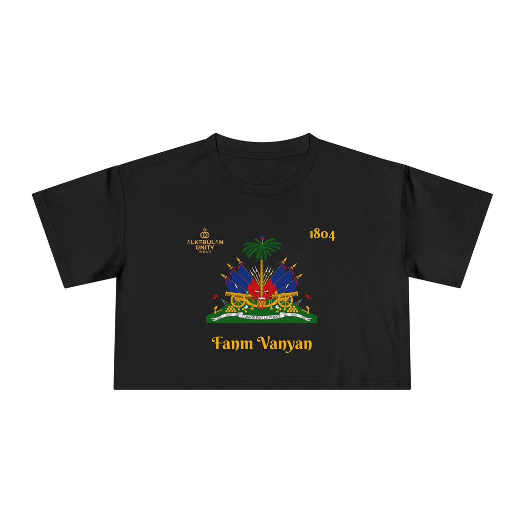 GodMother of Liberation Haitian Flag Women's Crop Tee