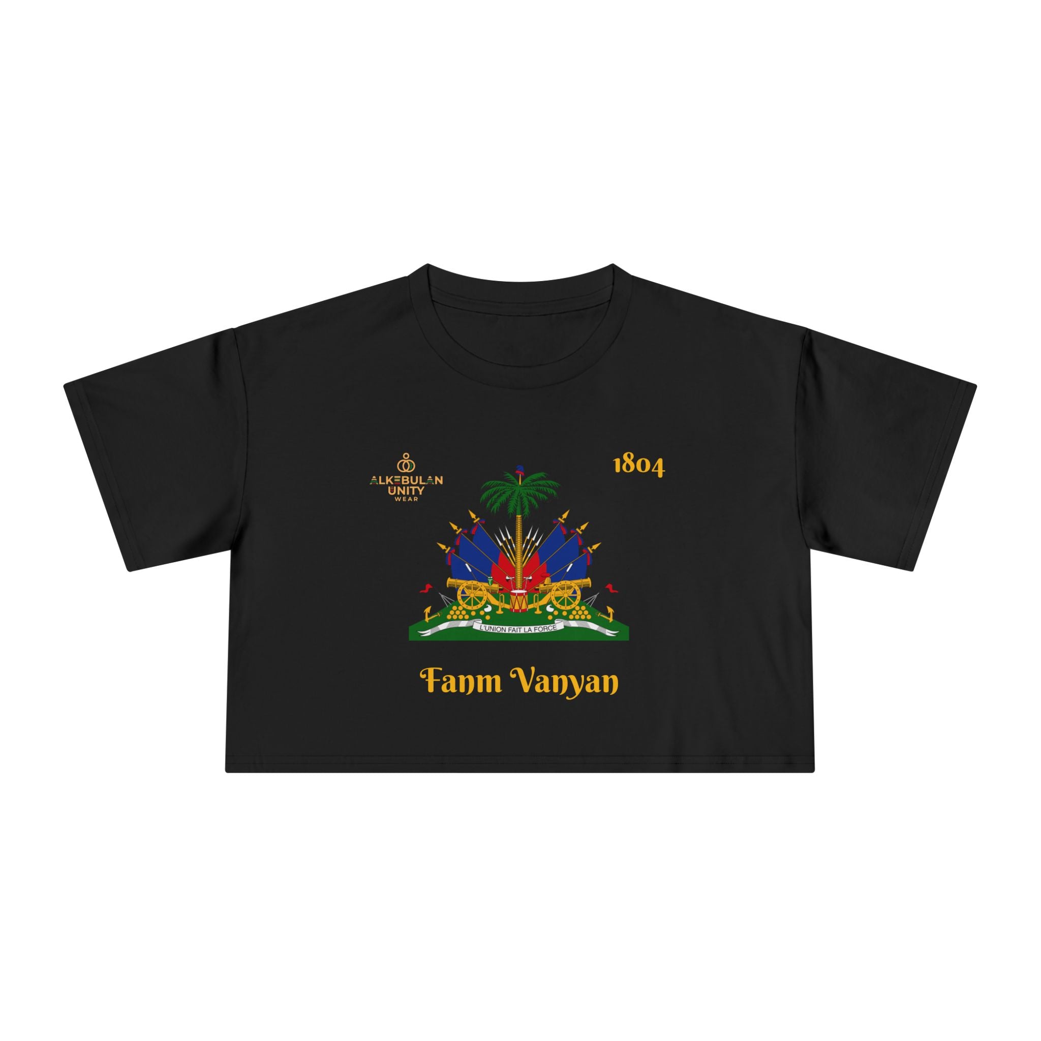 GodMother of Liberation Haitian Flag Women's Crop Tee
