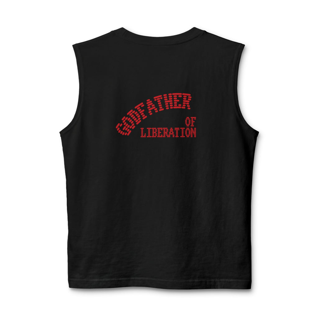 Godfather of Liberation Muscle Tank — Vintage Emblem Patriotic Tee