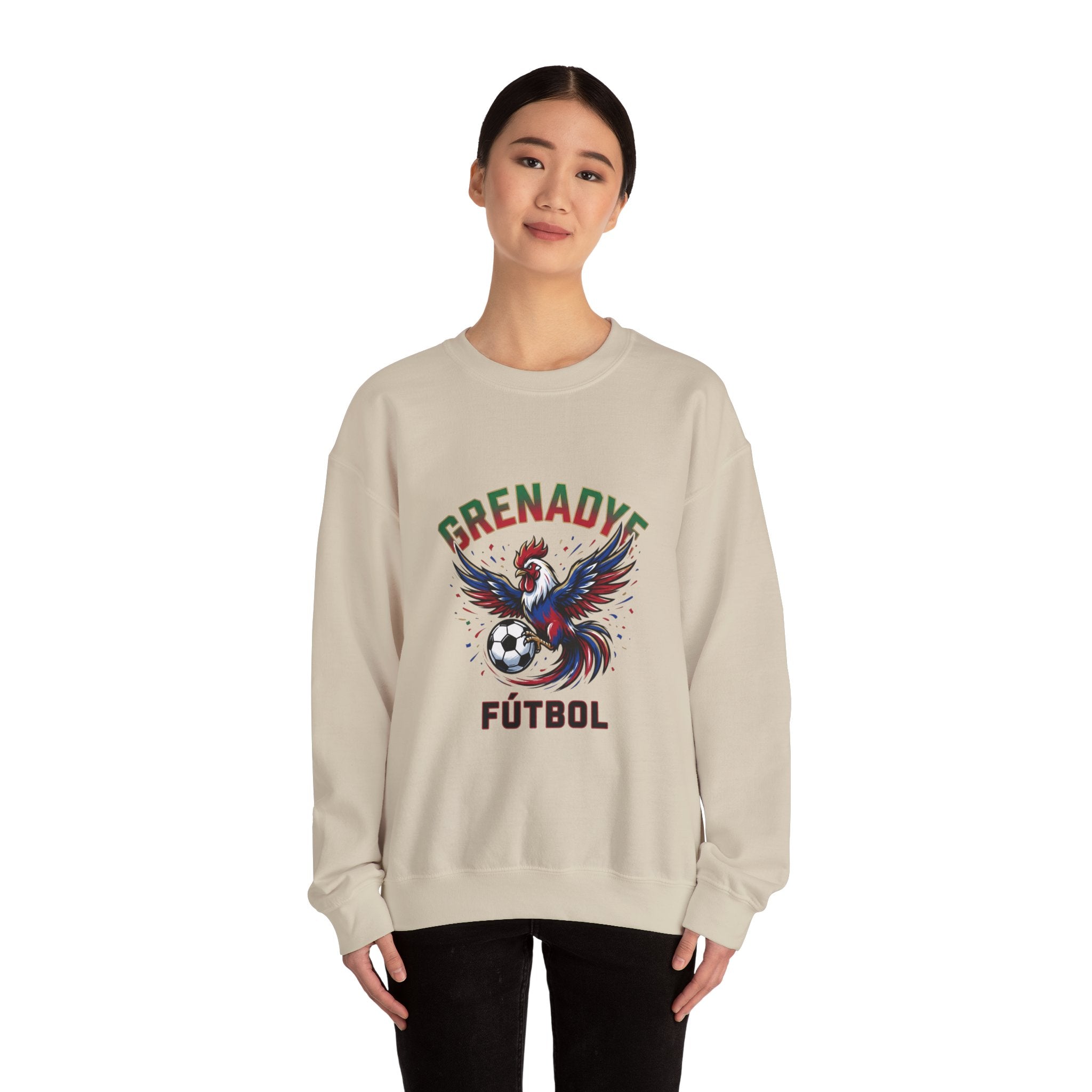 Grenadye Fútbol Rooster Crewneck Sweatshirt, Country Pride, Retro Soccer