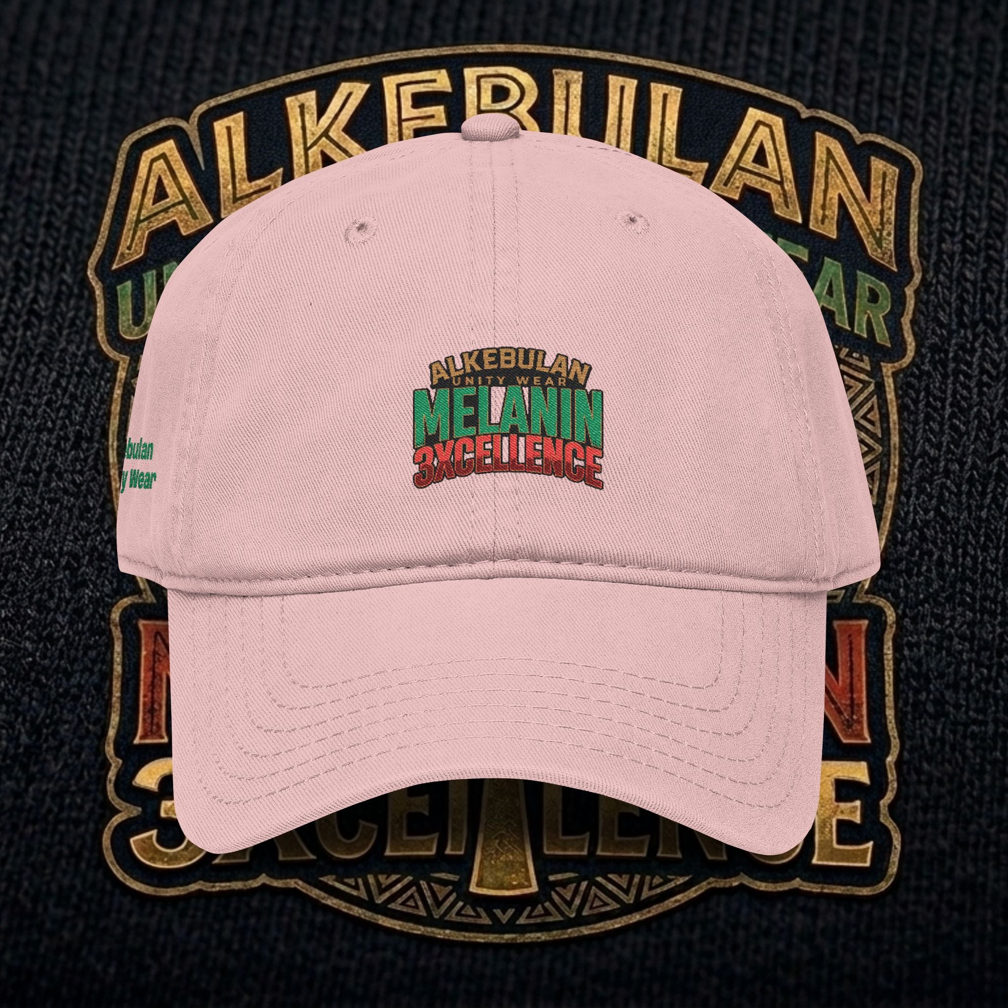 Melanin Excellence Embroidered Garment Washed Baseball Cap