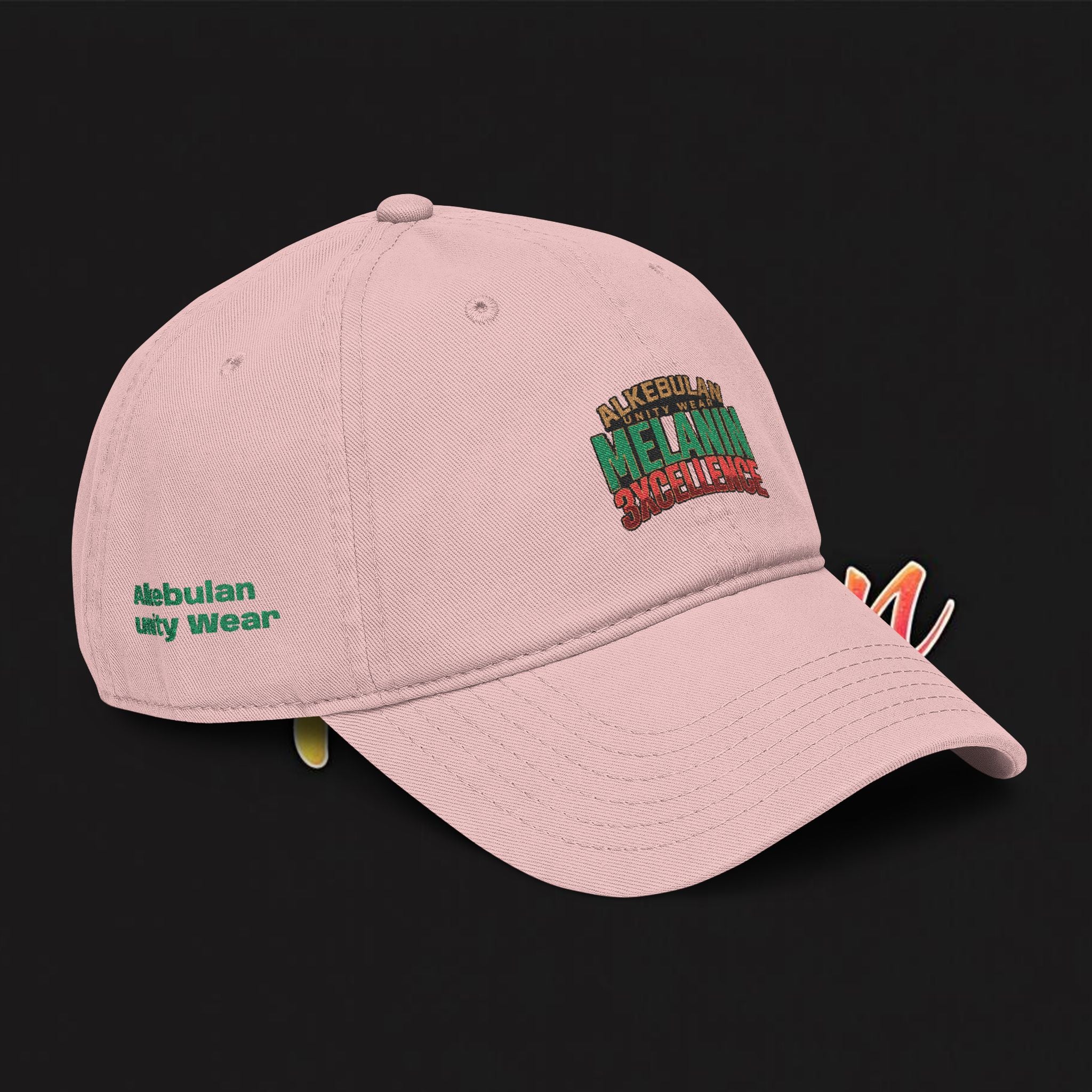Melanin Excellence Embroidered Garment Washed Baseball Cap
