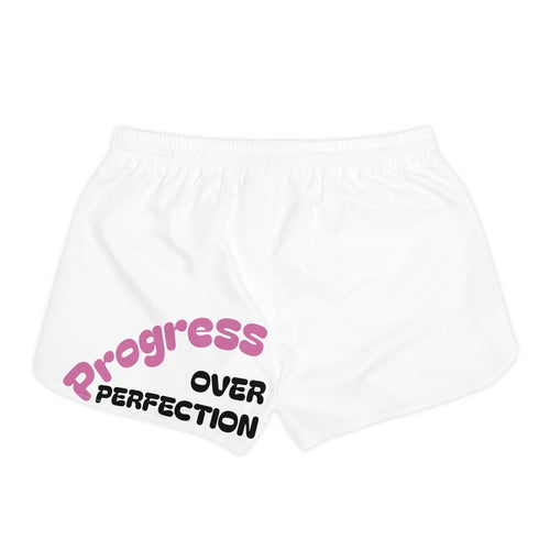 Alkebulan Unity Wear "Melanin Excellence" White Athletic Shorts Women's Casual Shorts (AOP)