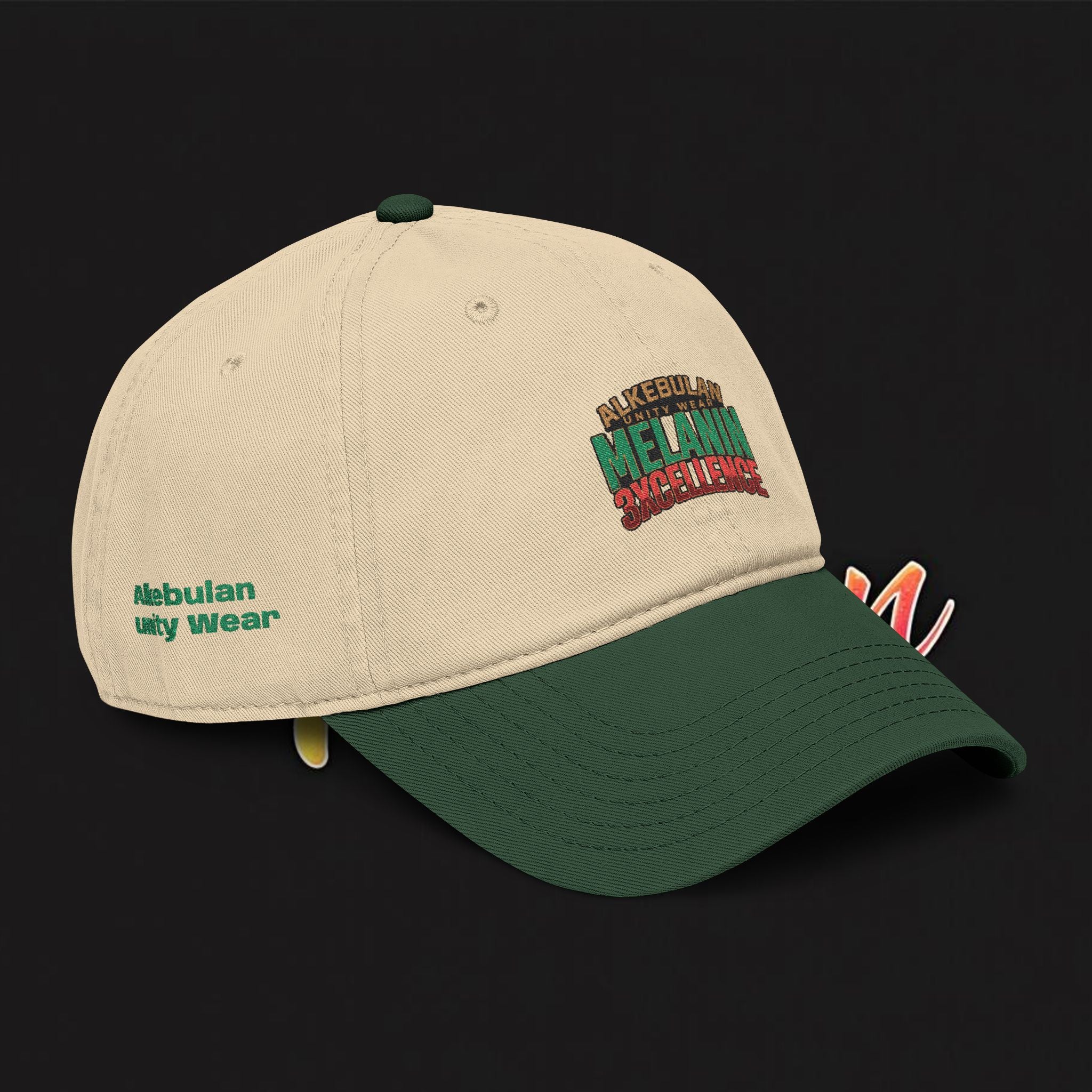 Melanin Excellence Embroidered Garment Washed Baseball Cap