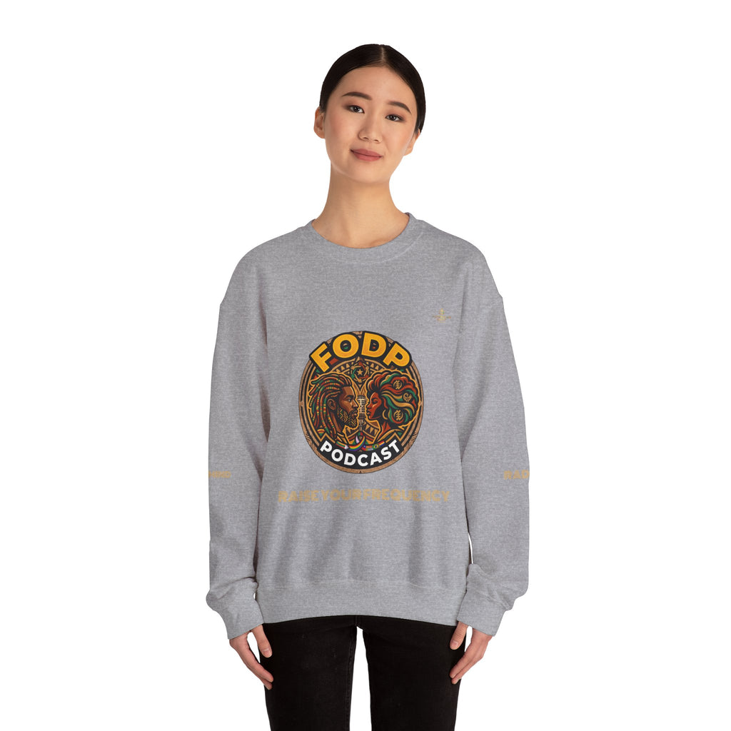 FODD Podcast "Raise Your Frequency" Graphic Crewneck Sweatshirt
