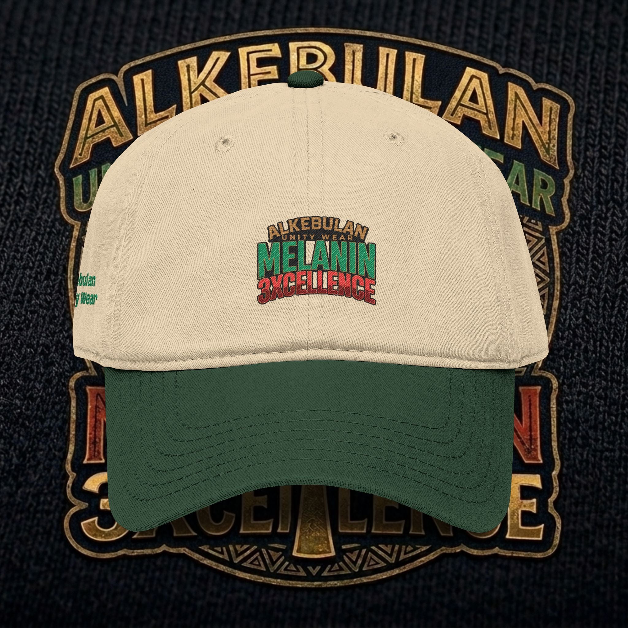 Melanin Excellence Embroidered Garment Washed Baseball Cap