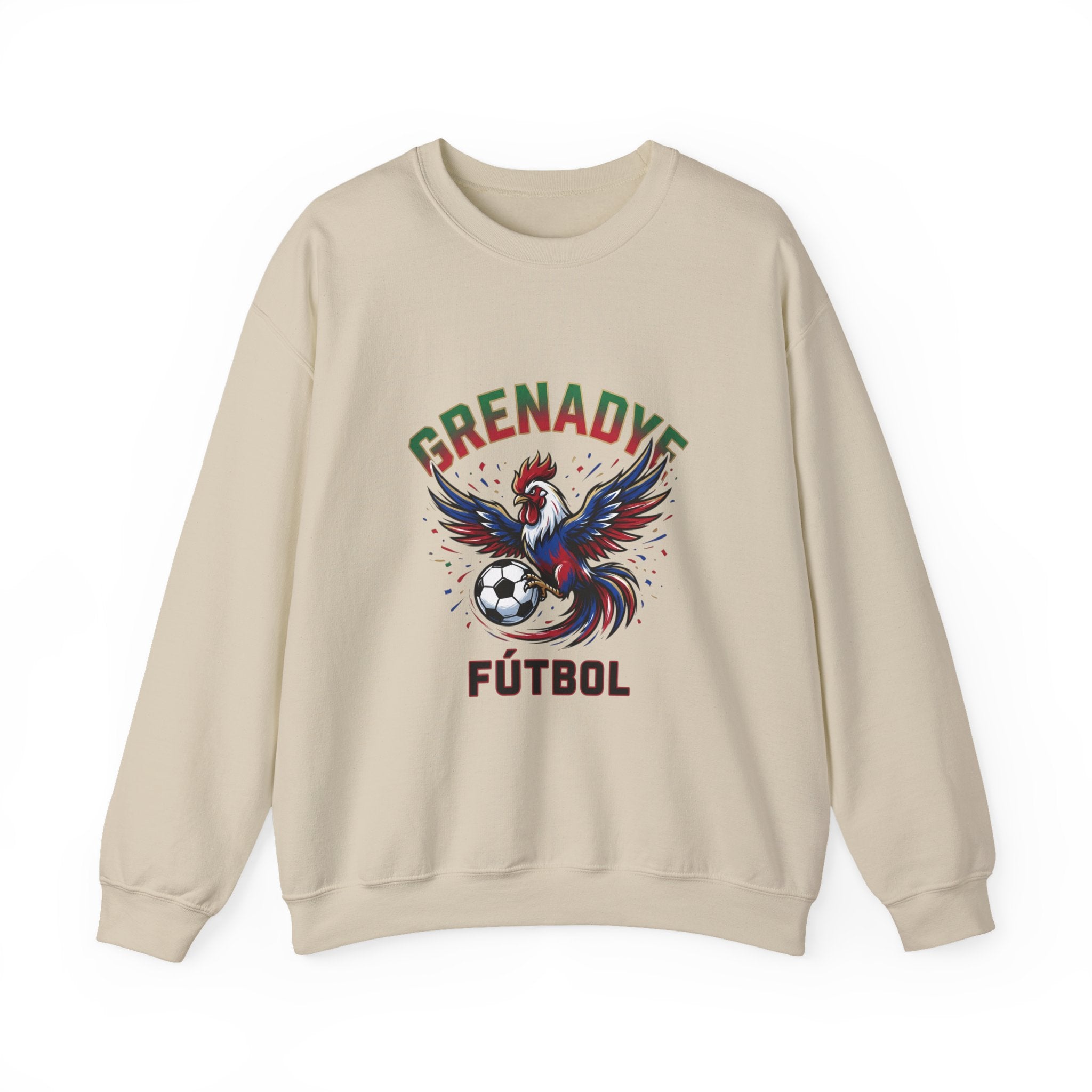Grenadye Fútbol Rooster Crewneck Sweatshirt, Country Pride, Retro Soccer