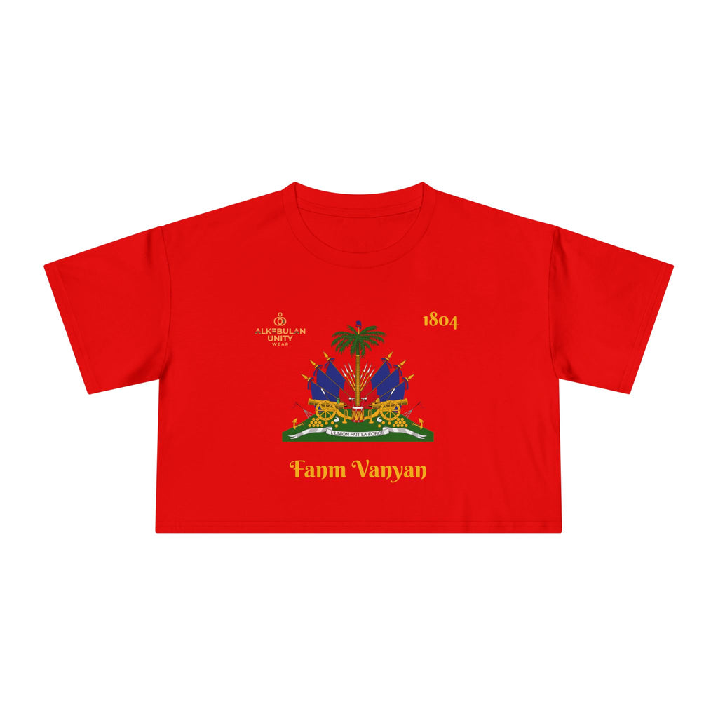GodMother of Liberation Haitian Flag Women's Crop Tee