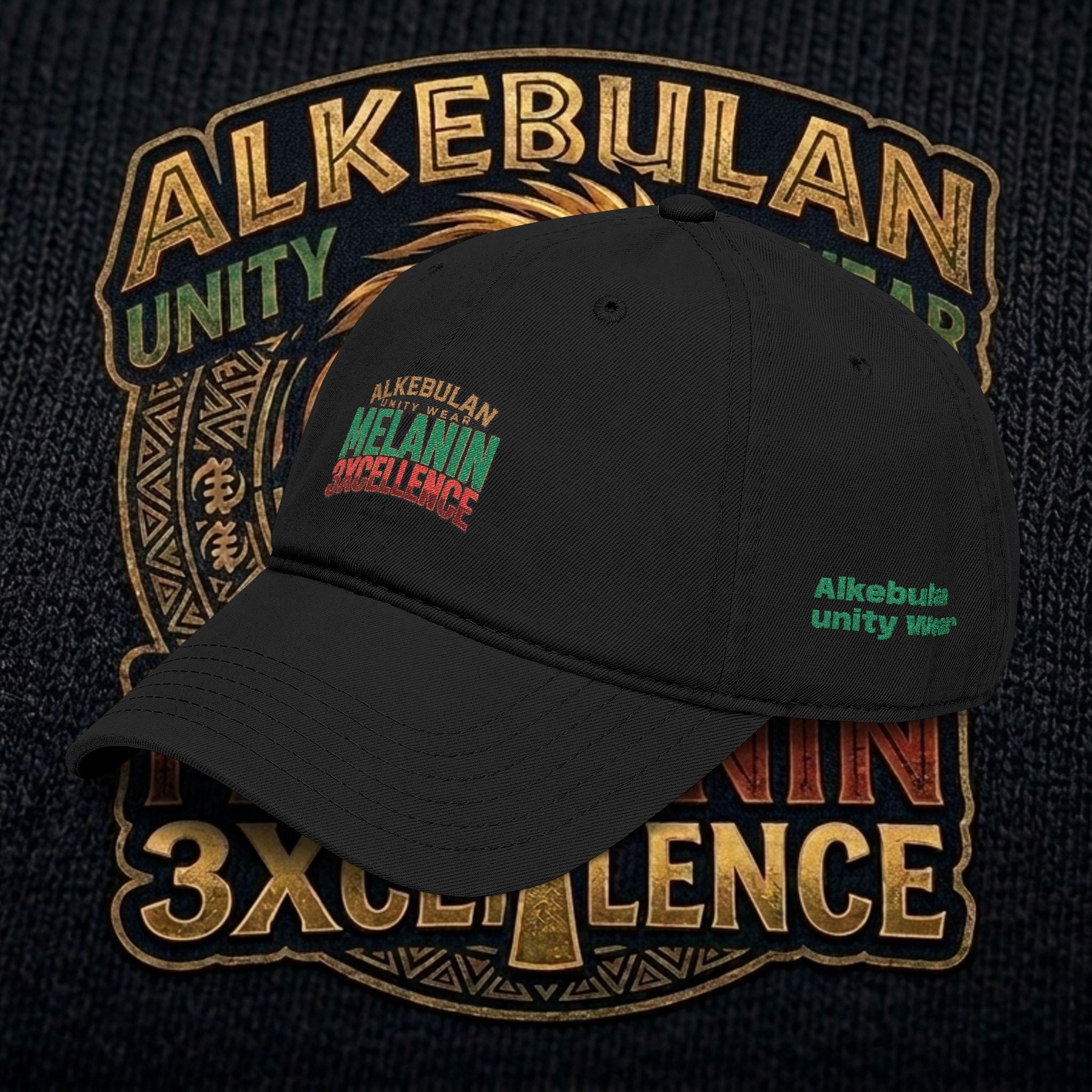 Melanin Excellence Embroidered Garment Washed Baseball Cap