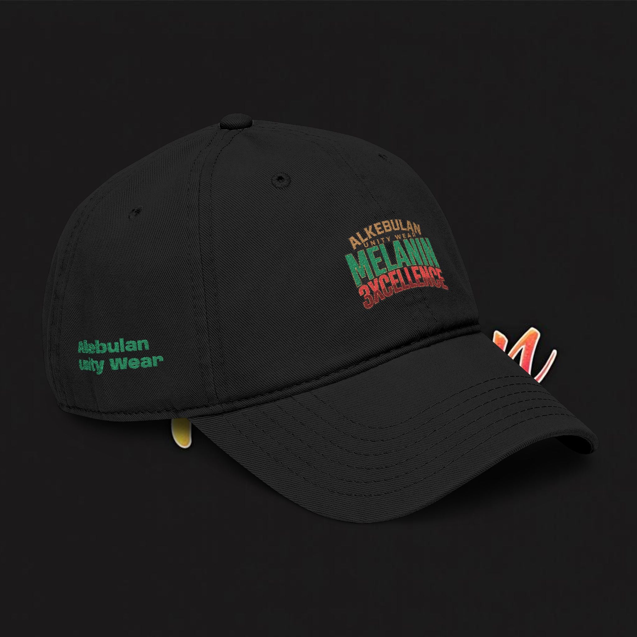 Melanin Excellence Embroidered Garment Washed Baseball Cap