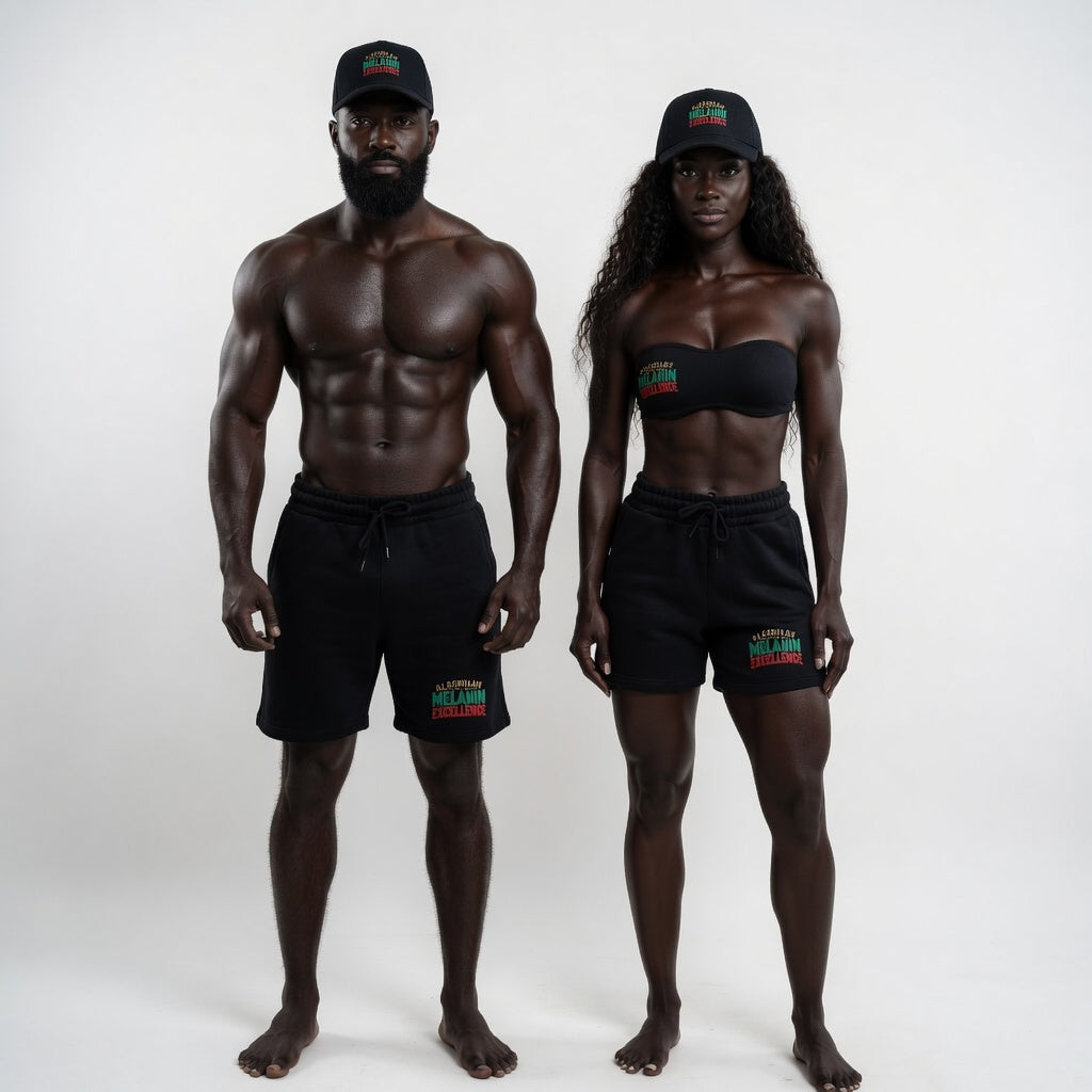 Melanin Excellence Sweatshorts — Black Pride Lounge Shorts