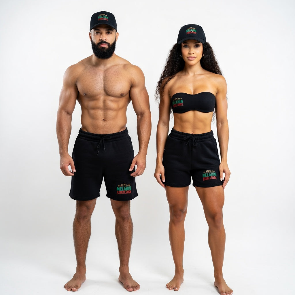 Melanin Excellence Sweatshorts — Black Pride Lounge Shorts