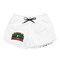 Alkebulan Unity Wear "Melanin Excellence" White Athletic Shorts Women's Casual Shorts (AOP)