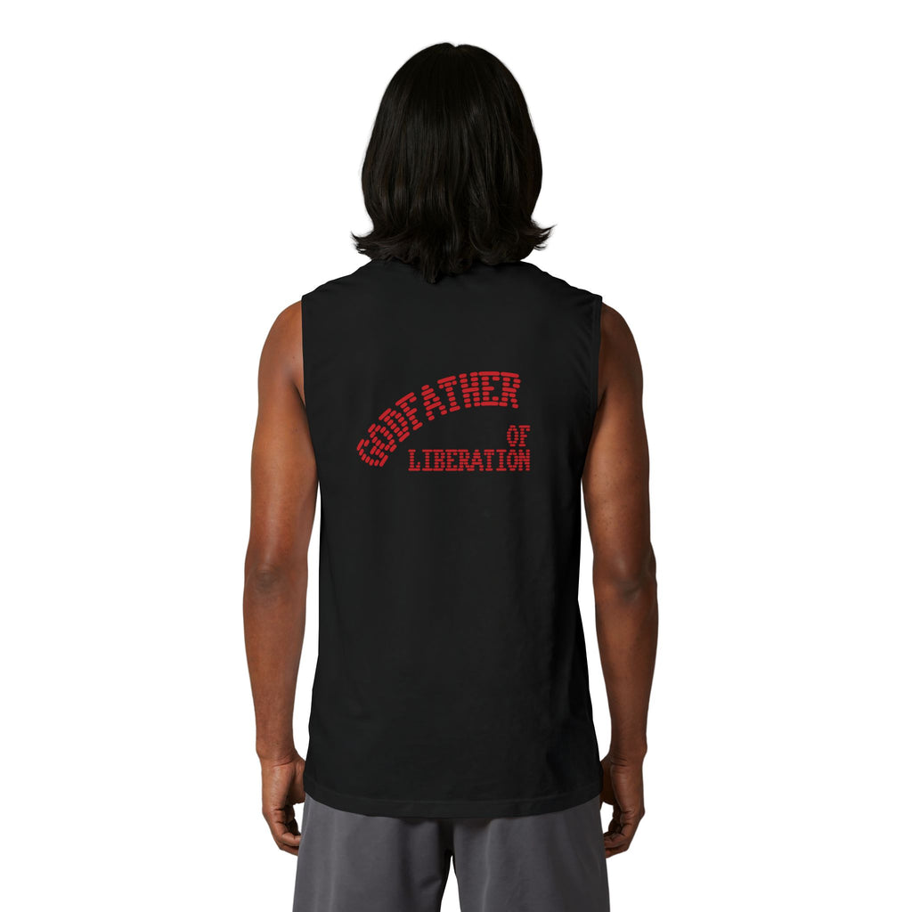 Godfather of Liberation Muscle Tank — Vintage Emblem Patriotic Tee