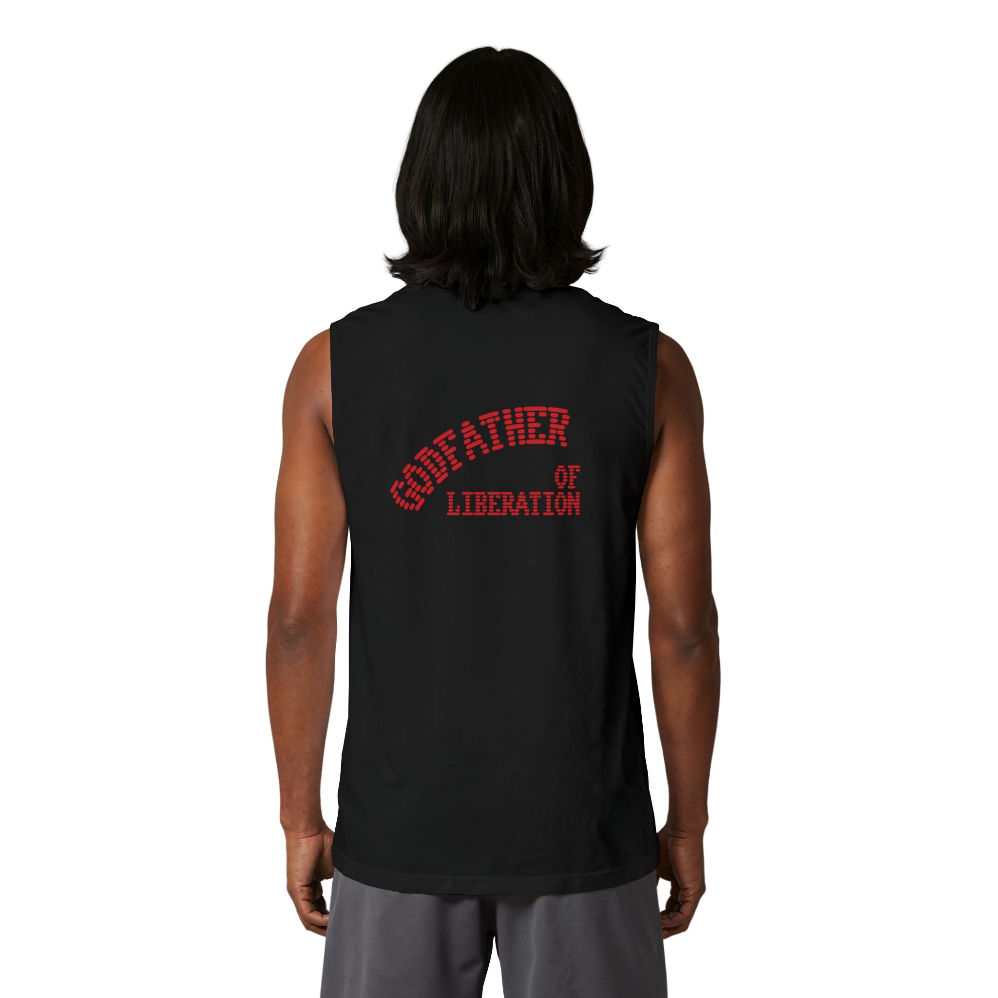 Godfather of Liberation Muscle Tank — Vintage Emblem Patriotic Tee