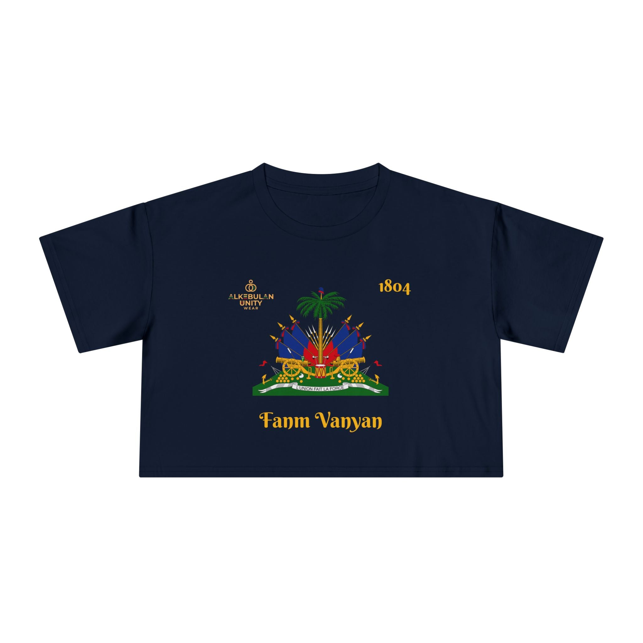 GodMother of Liberation Haitian Flag Women's Crop Tee