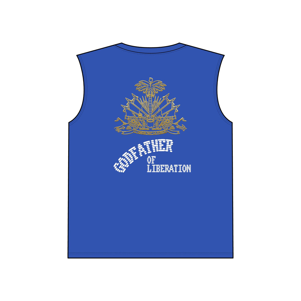 Godfather of Liberation Muscle Tank — Vintage Emblem Patriotic Tee
