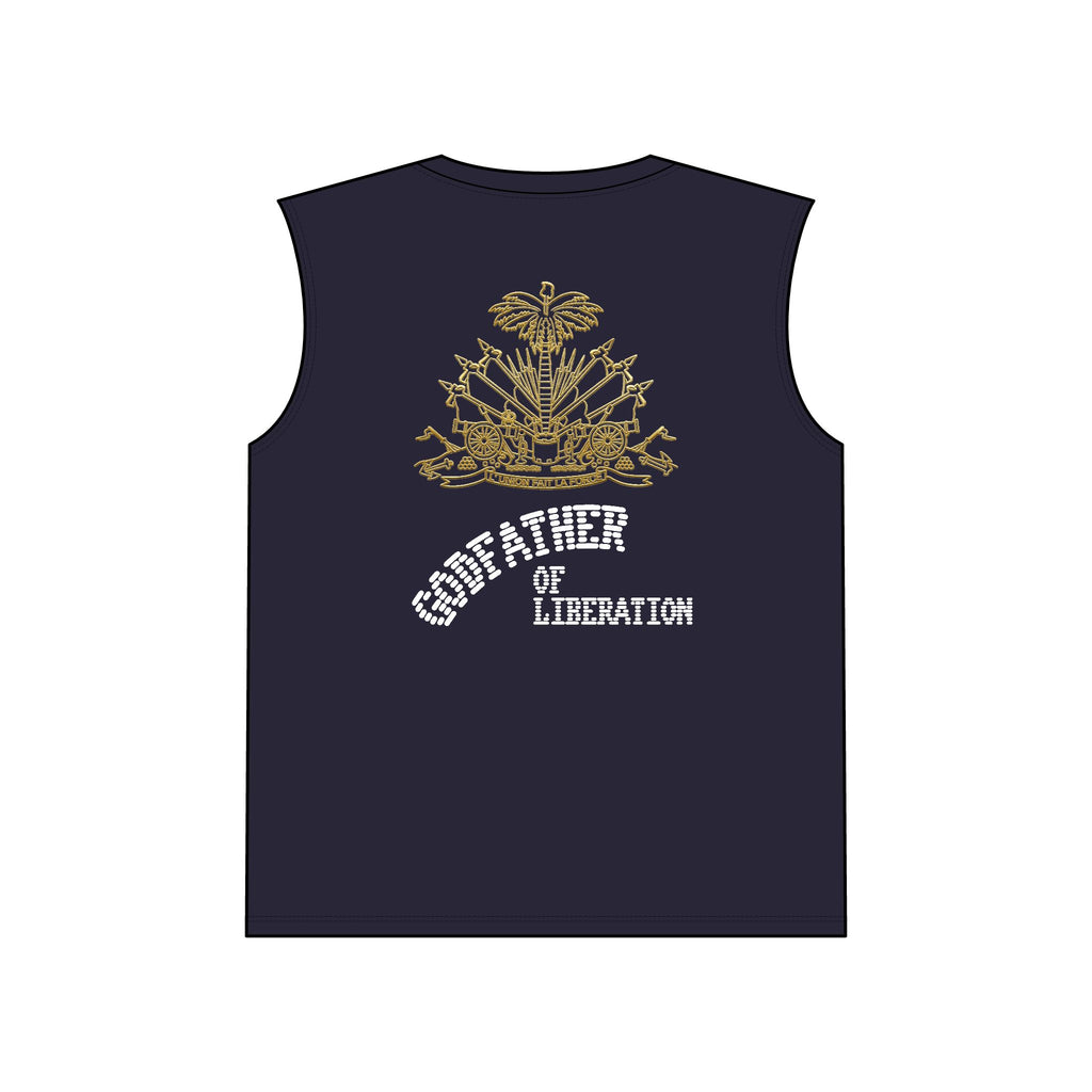 Godfather of Liberation Muscle Tank — Vintage Emblem Patriotic Tee