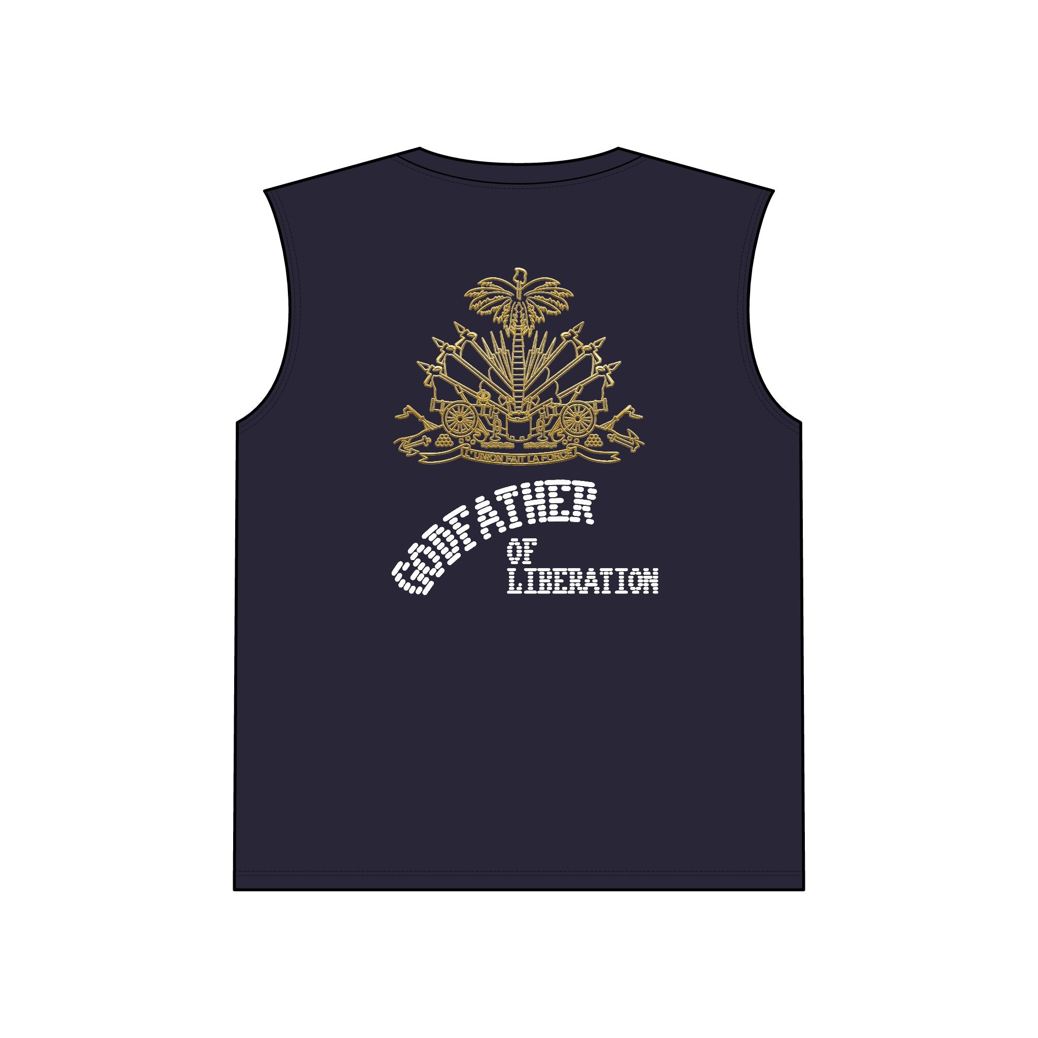 Godfather of Liberation Muscle Tank — Vintage Emblem Patriotic Tee