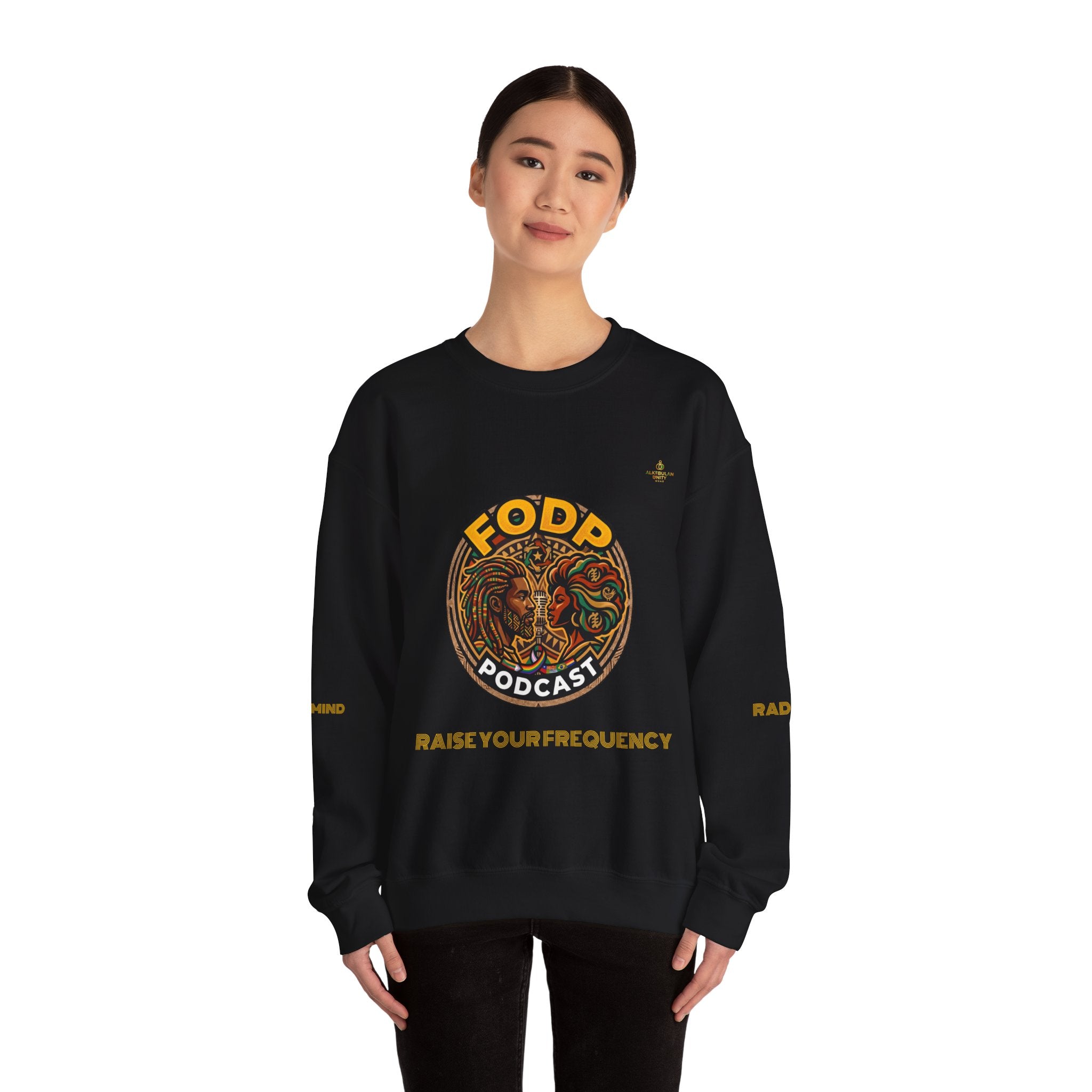 FODD Podcast "Raise Your Frequency" Graphic Crewneck Sweatshirt