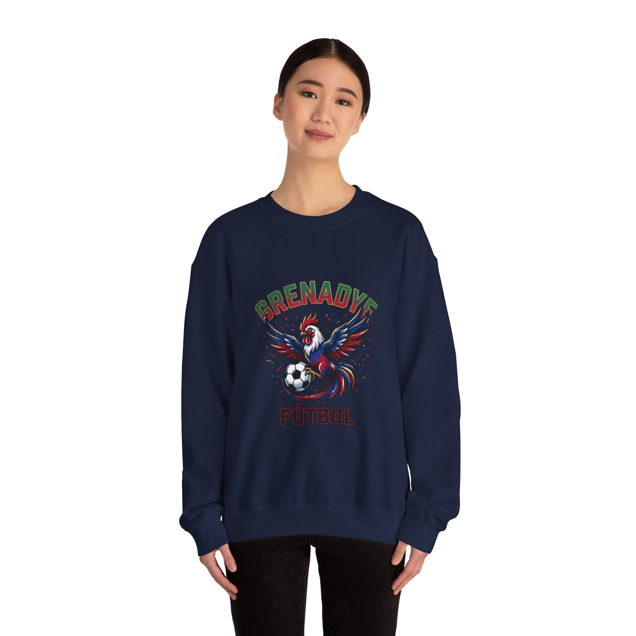 Grenadye Fútbol Rooster Crewneck Sweatshirt, Country Pride, Retro Soccer