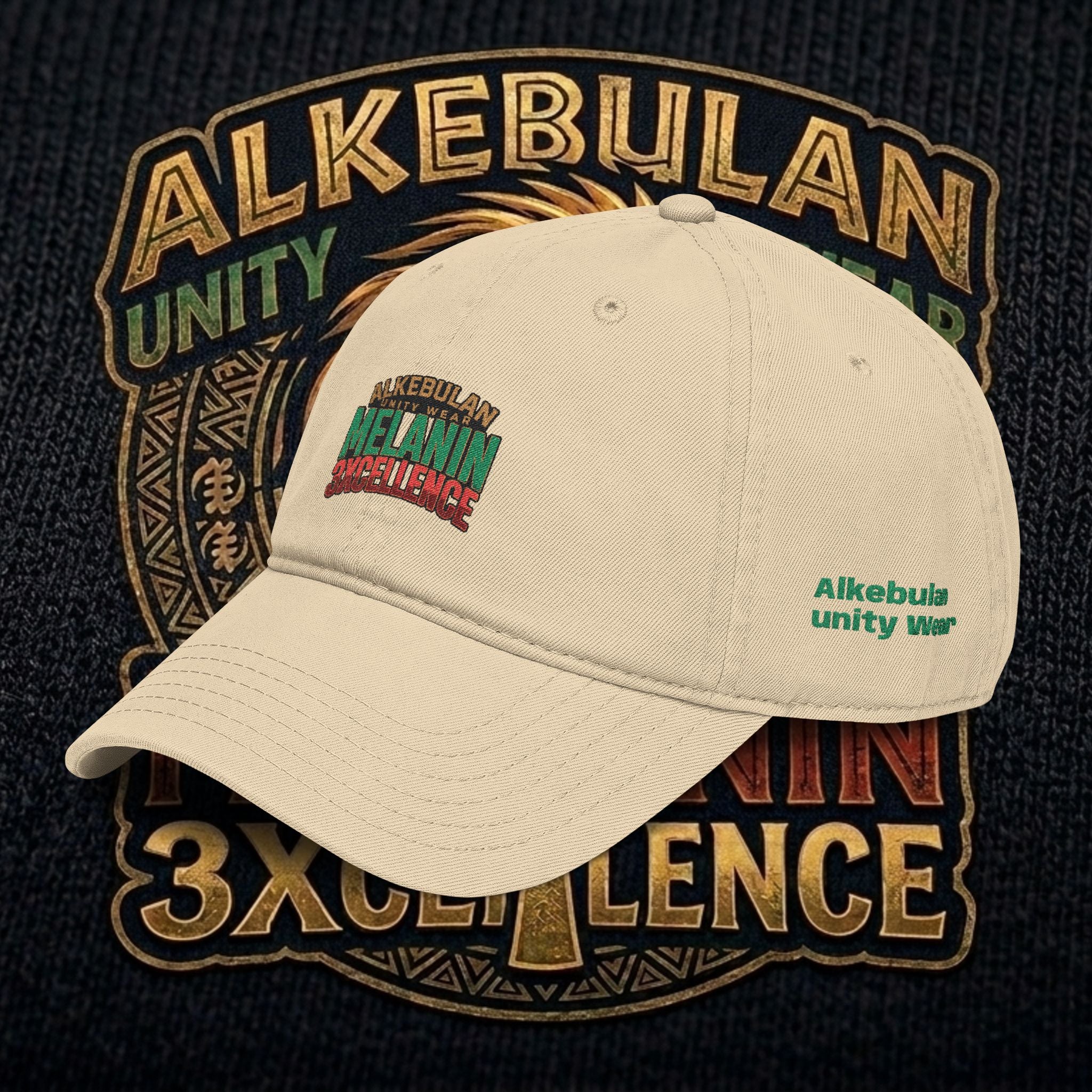 Melanin Excellence Embroidered Garment Washed Baseball Cap