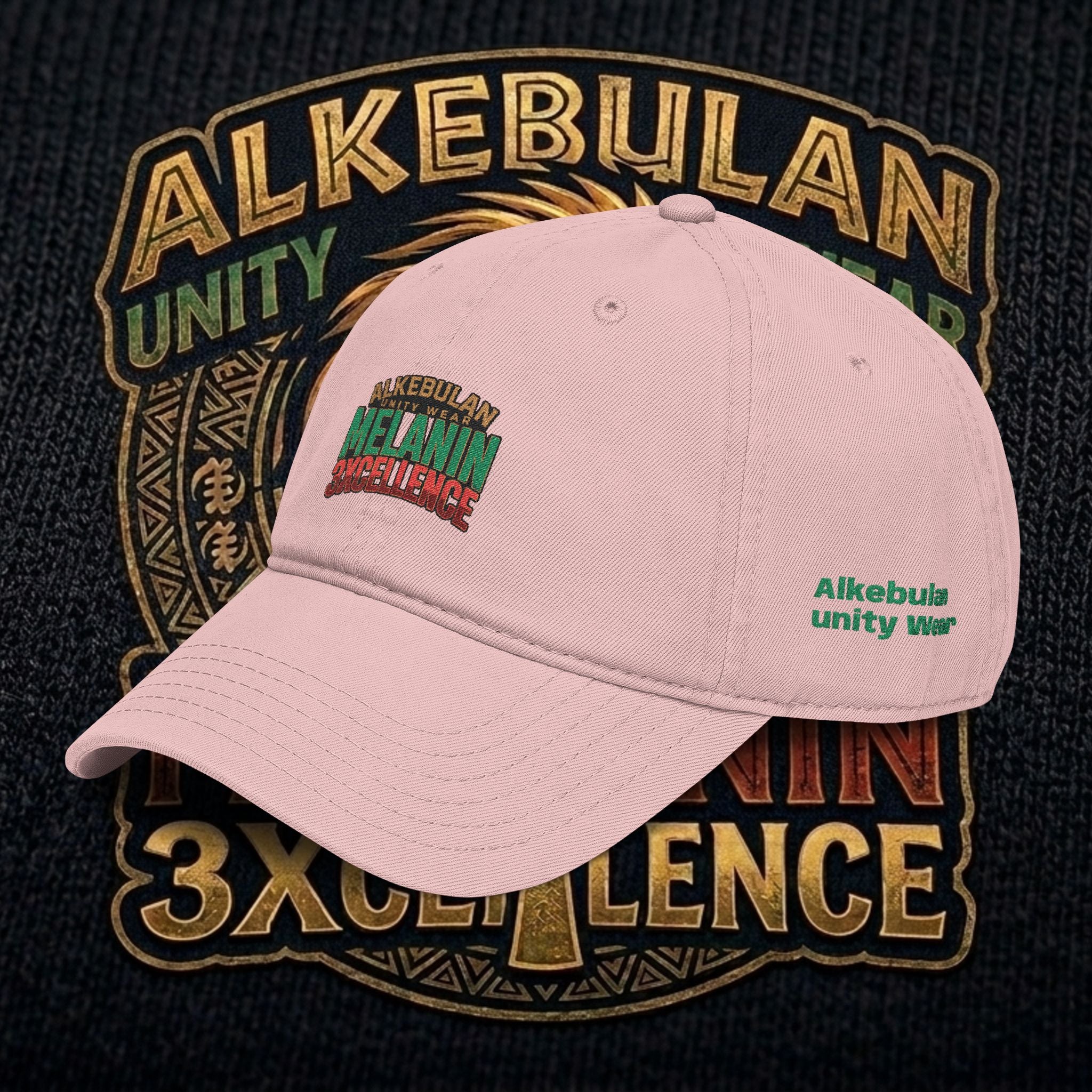 Melanin Excellence Embroidered Garment Washed Baseball Cap