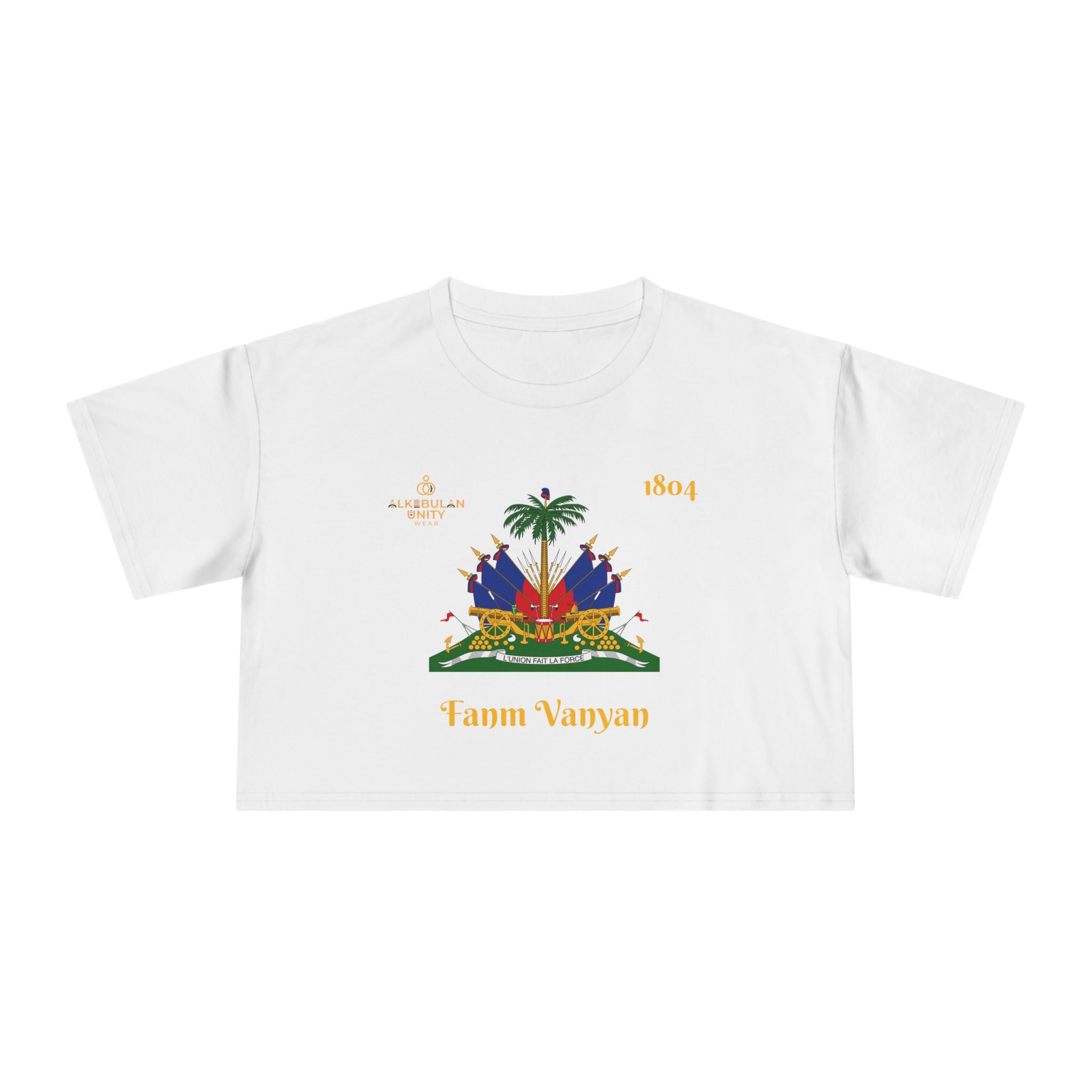GodMother of Liberation Haitian Flag Women's Crop Tee
