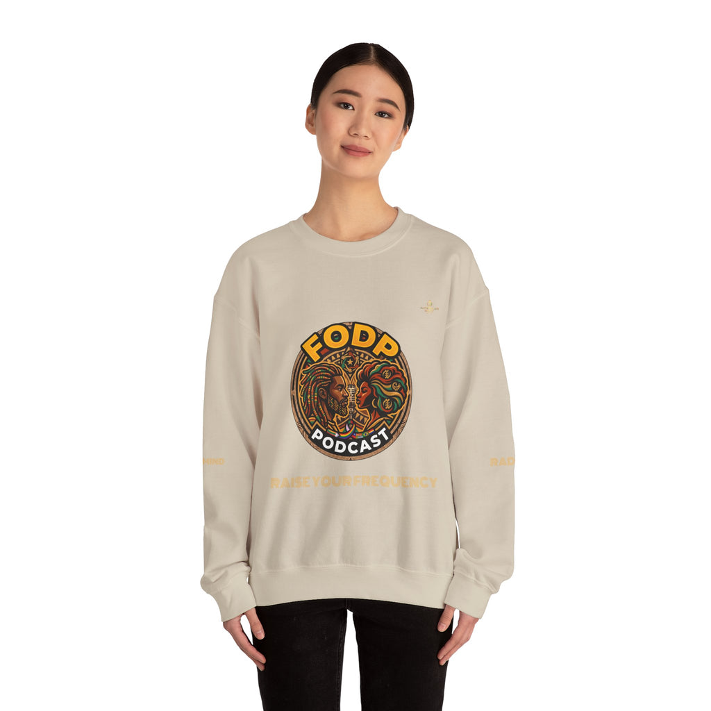 FODD Podcast "Raise Your Frequency" Graphic Crewneck Sweatshirt