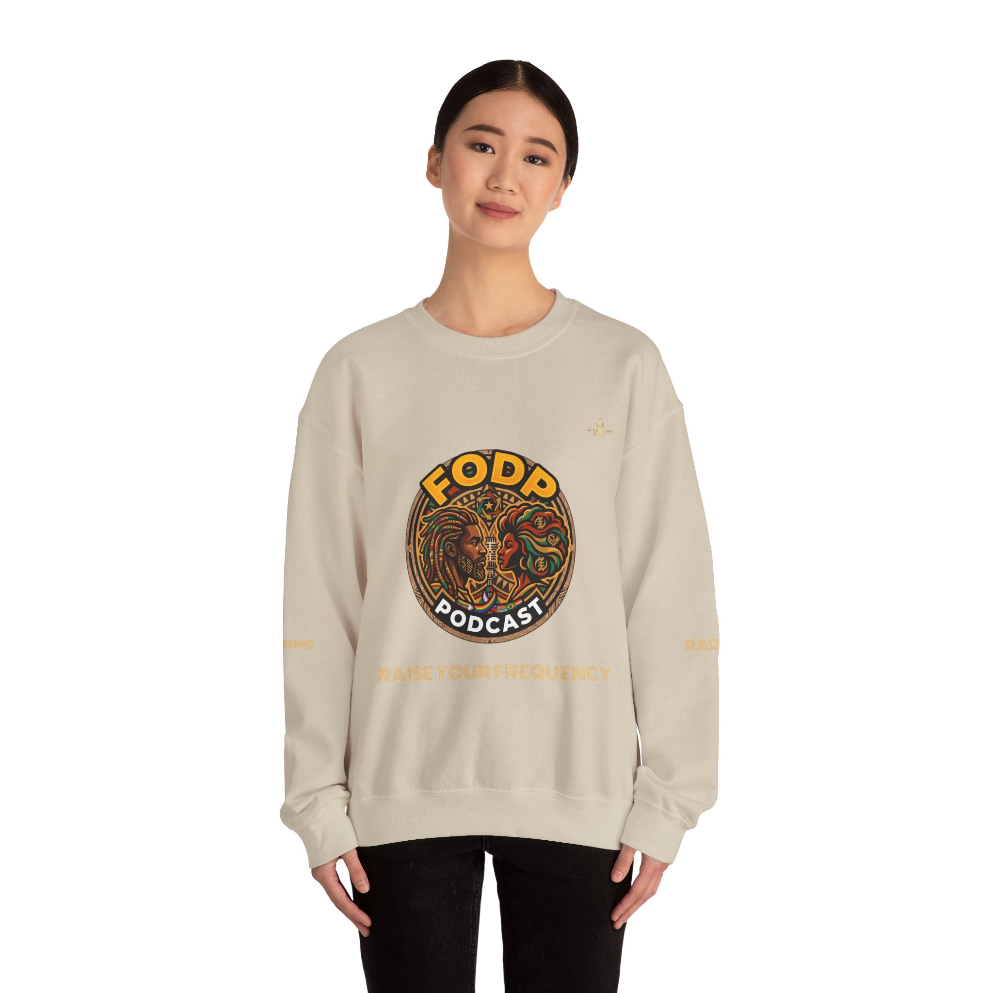 FODD Podcast "Raise Your Frequency" Graphic Crewneck Sweatshirt