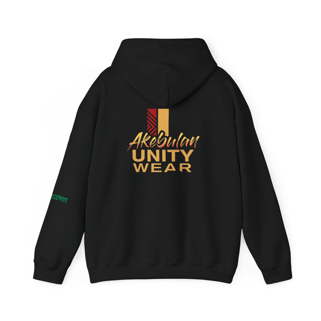 Melanin Excellence Graphic Pullover Hoodie. Unisex Heavy Blend™ Hooded Sweatshirt