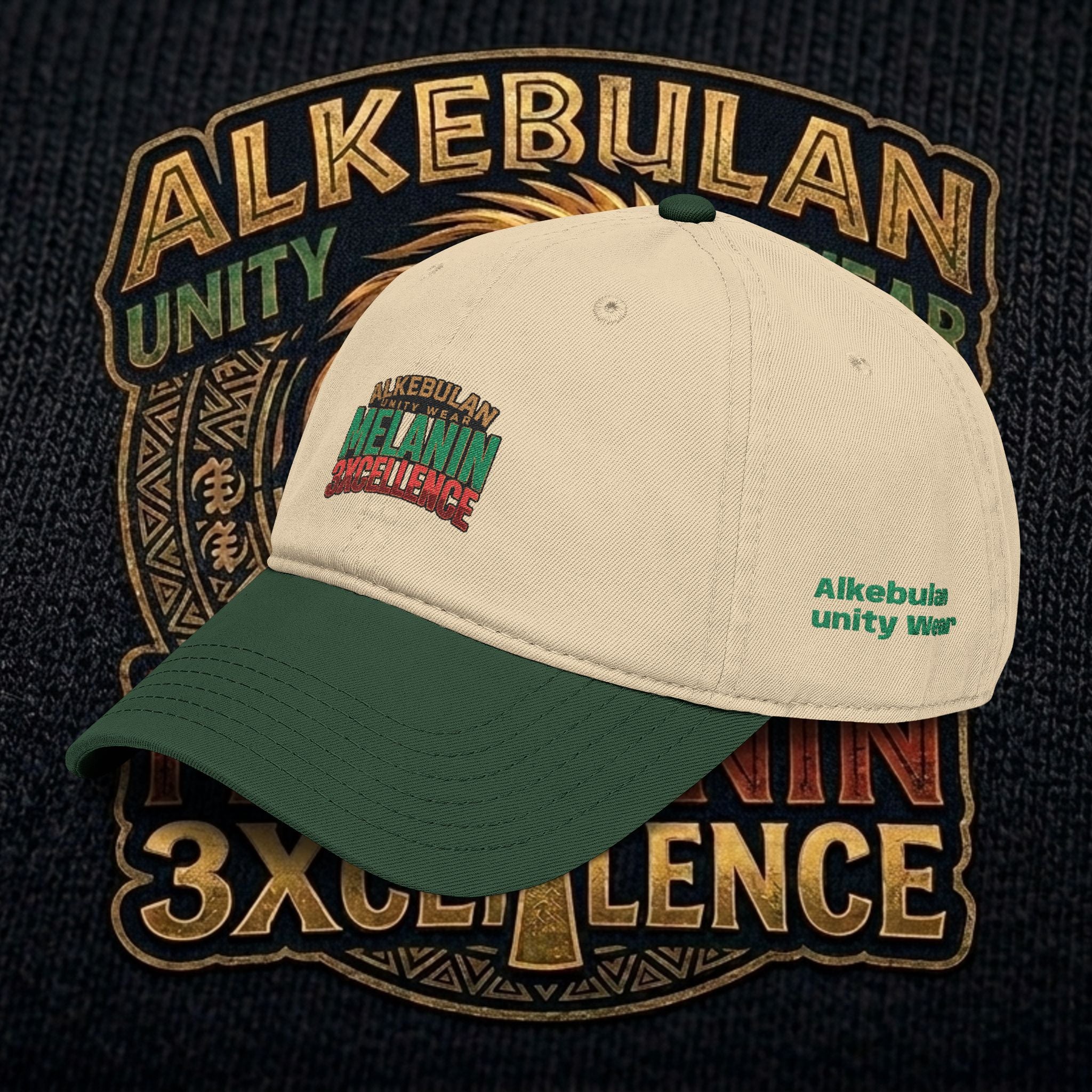 Melanin Excellence Embroidered Garment Washed Baseball Cap