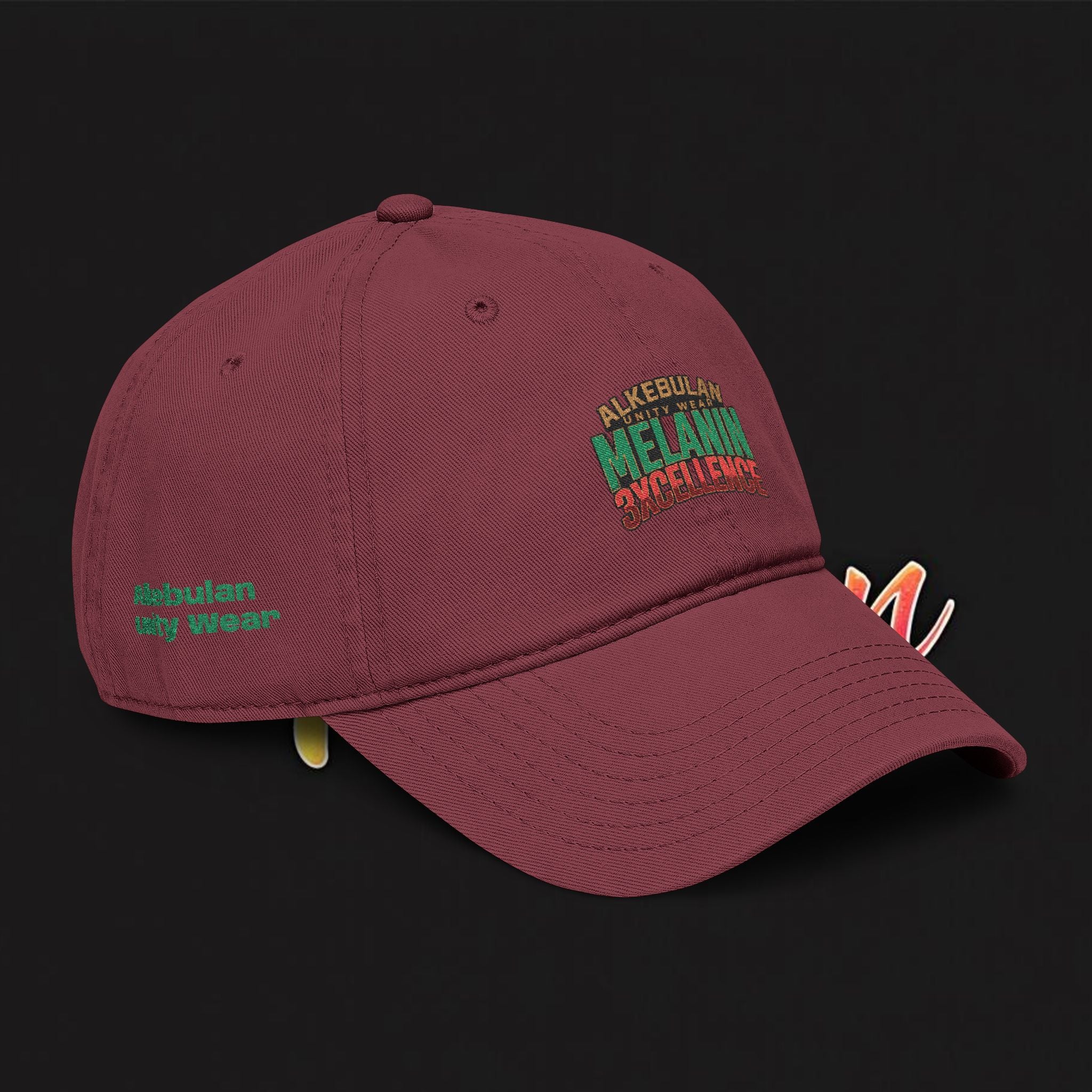 Melanin Excellence Embroidered Garment Washed Baseball Cap
