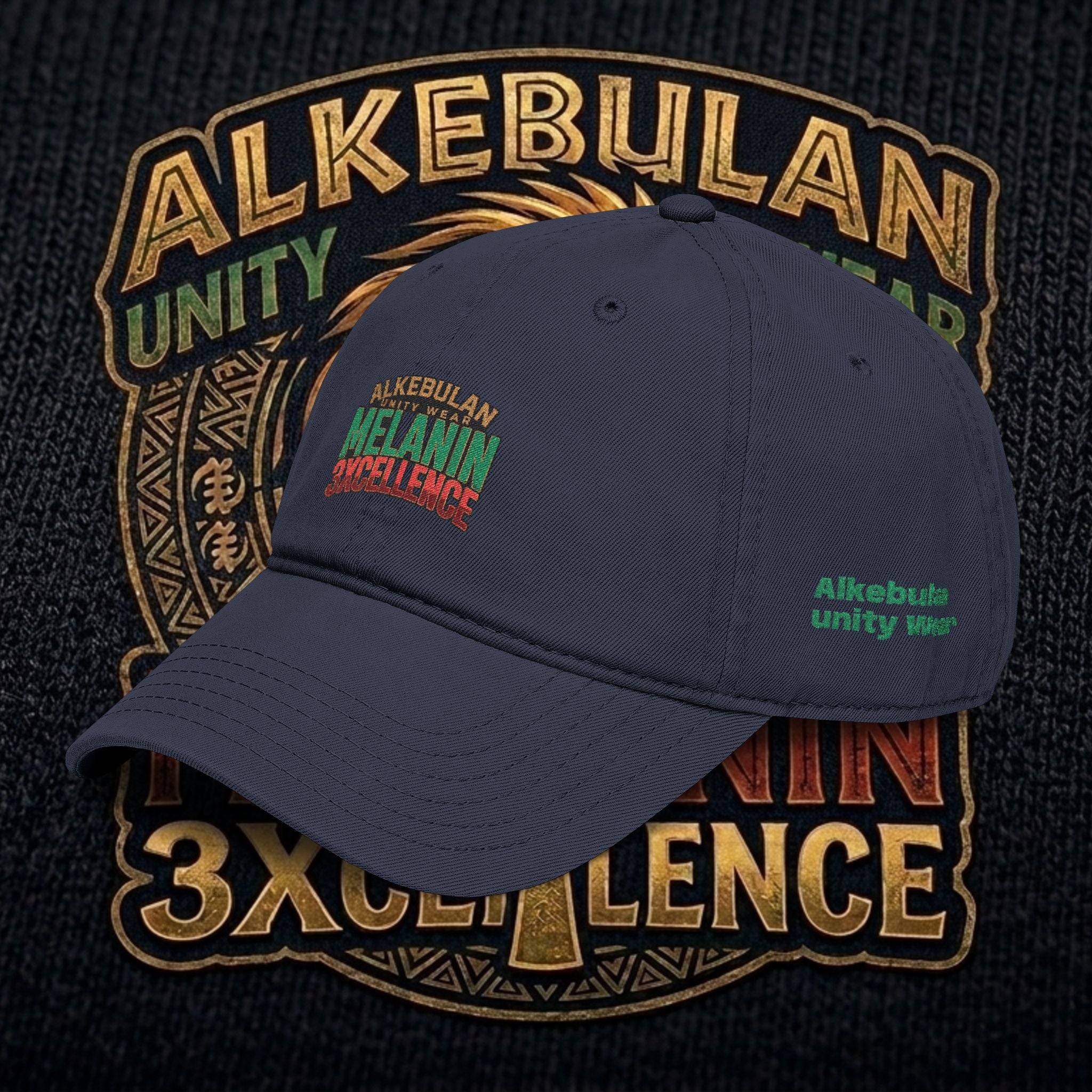 Melanin Excellence Embroidered Garment Washed Baseball Cap