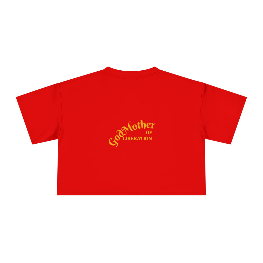 GodMother of Liberation Haitian Flag Women's Crop Tee