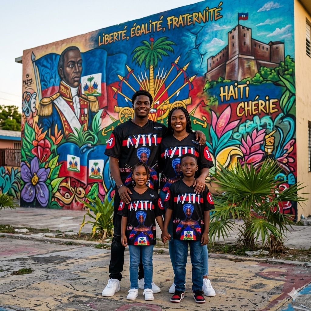Catherine Flon "Ayiti"  – Black jersey football jersey
