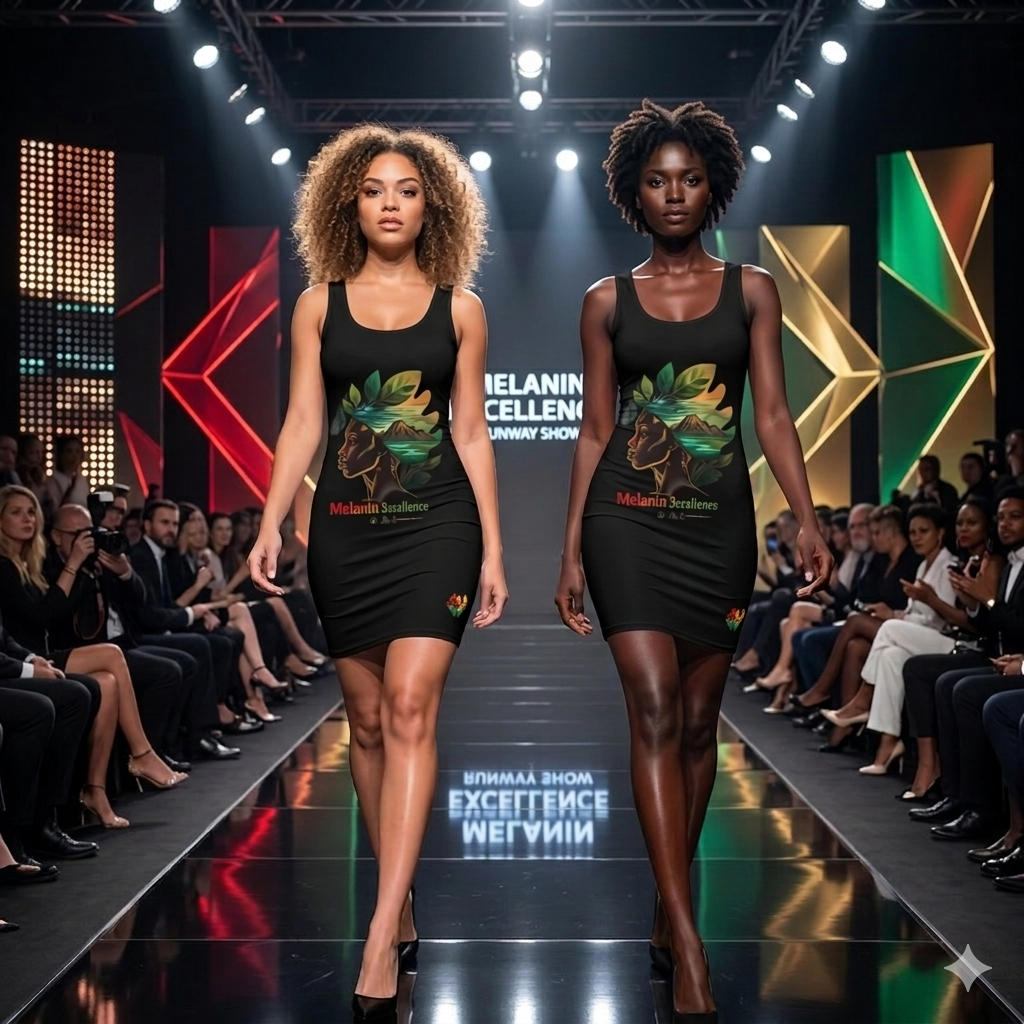 Melanin beauty that flows from the Dom  dress