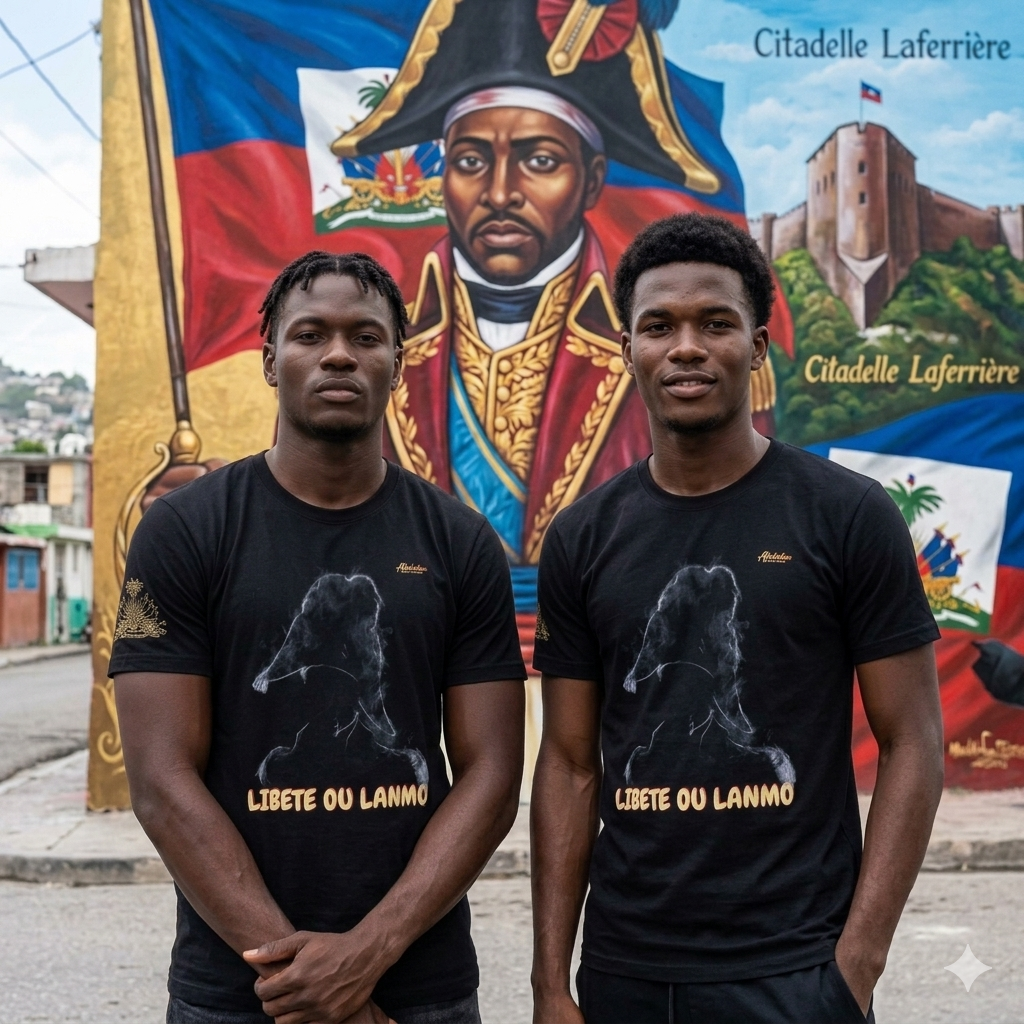 "Libete ou Lanmo" Dessalines Smoke Silhouette Premium TEE -Shirt UNISEX organic cotton t-shirt