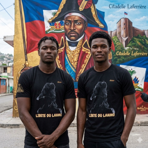 "Libete ou Lanmo" Dessalines Smoke Silhouette Premium TEE -Shirt UNISEX organic cotton t-shirt