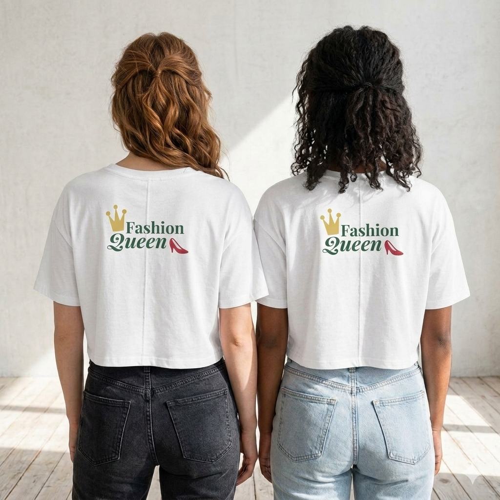 Melanin Excellence" fashion QUEEN  Women’s crop top