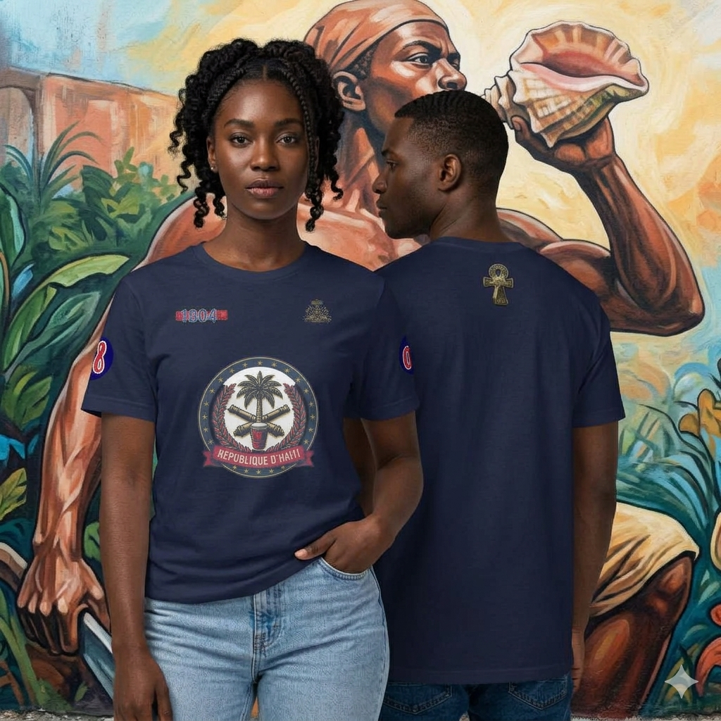 Haiti 1804 Independence Republic Emblem Graphic staple eco unisex Ayi_tee-shirt