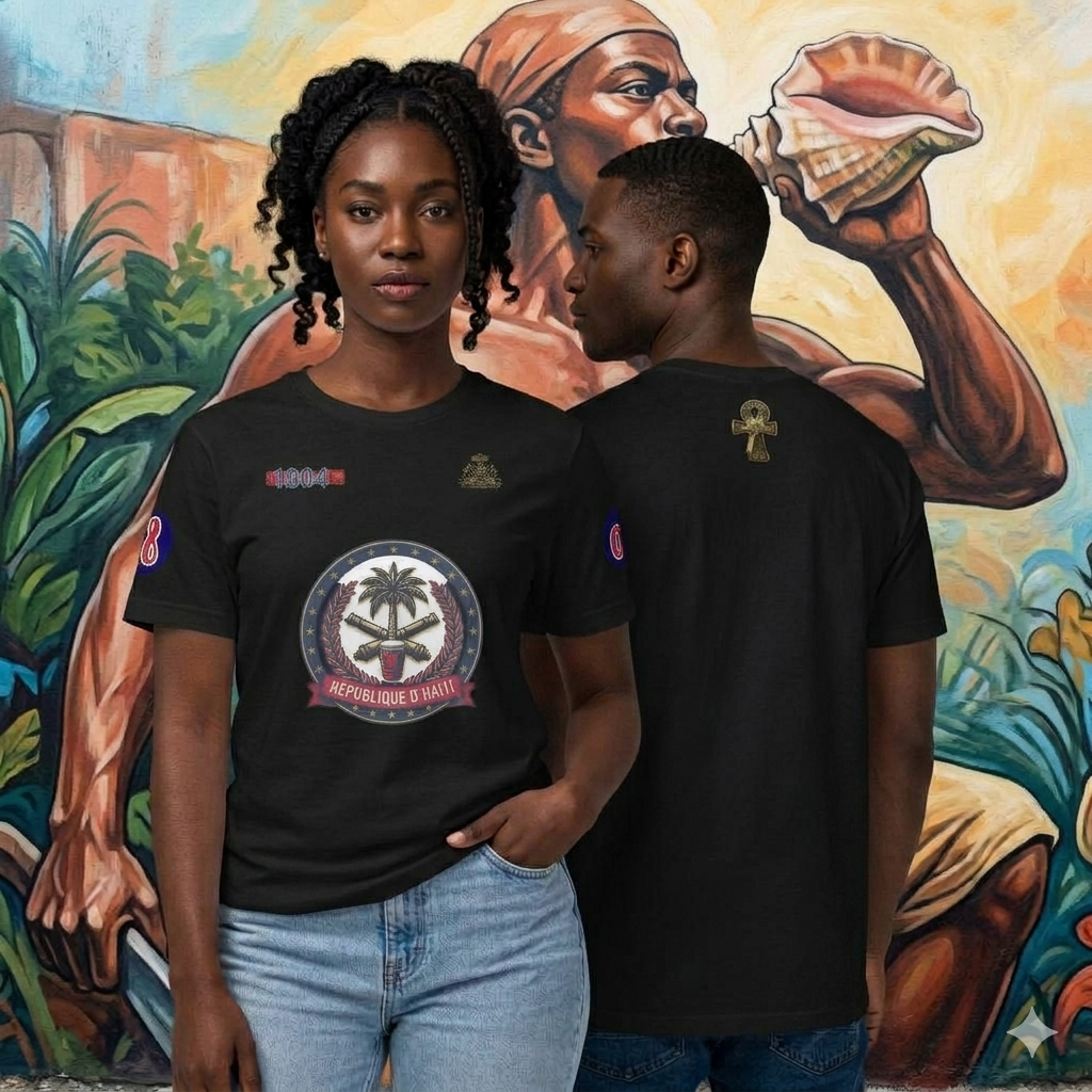 Haiti 1804 Independence Republic Emblem Graphic staple eco unisex Ayi_tee-shirt